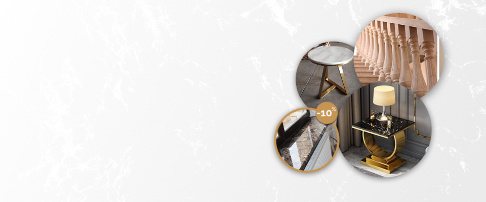 При заказе от 3х изделий скидка на подоконники из мрамора 10%!