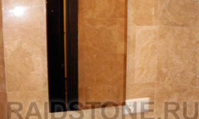 Облицовка ванной натуральным травертином