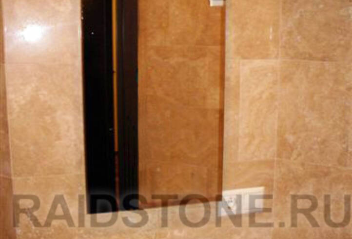 Облицовка ванной натуральным травертином