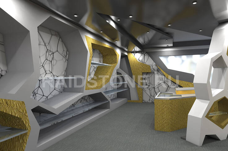 Дизайн проект интерьеров магазина ювелирных изделий