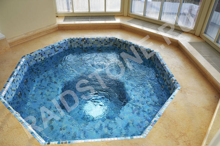 Облицовка пола мрамором Санни медиум (антик)