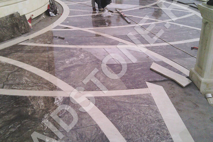 Облицовка пола террасы гранитом