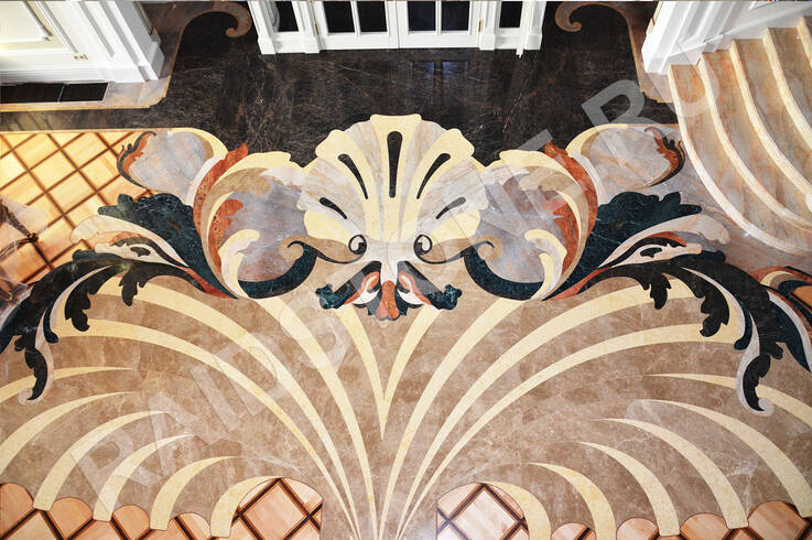 Художественное панно из мрамора