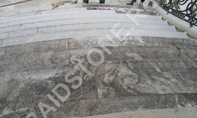 Монтаж ступеней из гранита Кайрус