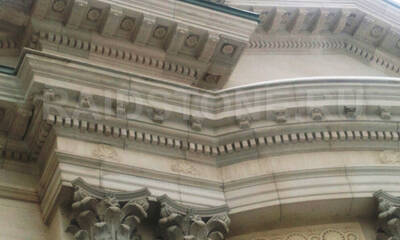 Облицовка фасада МАФ из стеклофибробетона