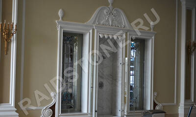 Облицовка душевой кабины мрамором