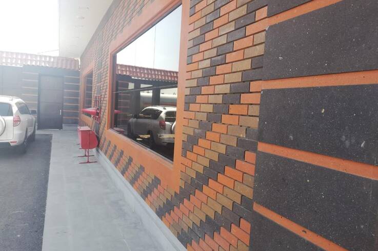 Облицовка фасада (материал туф)