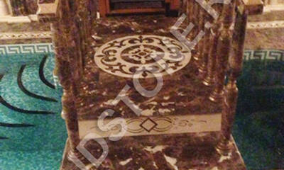 Облицовка мостика над бассейном