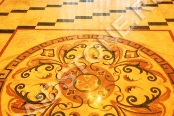 Облицовка пола мрамором, панно из мрамора