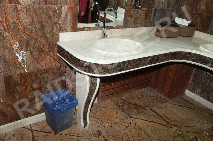 Облицовка стен и пола плиткой Бидасар браун