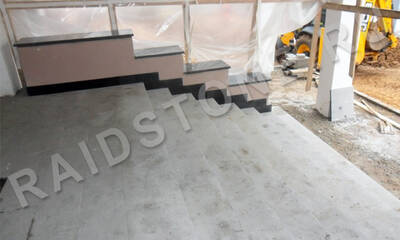 Облицовка входной группы школы гранитом