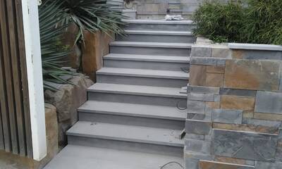 Ступени из базальта для улицы