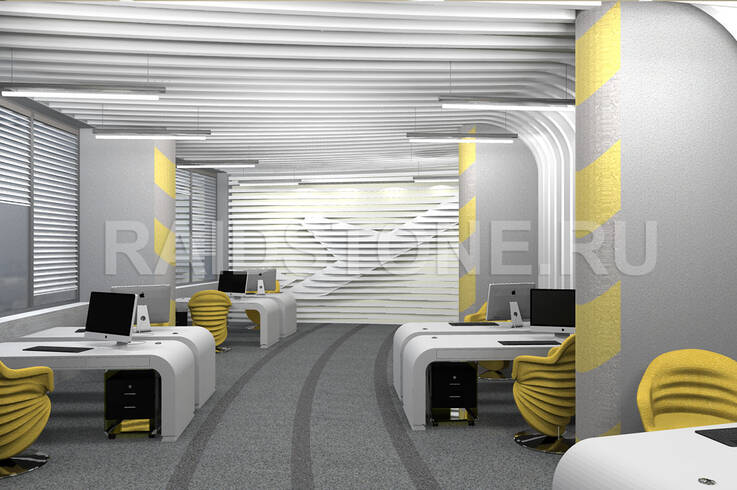 Проект офиса компании Lufthansa (офис, кафе)