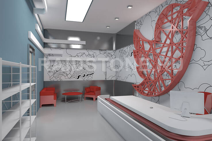 Дизайн проект офиса компании Twitter