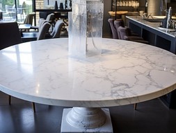 Кофейный столик мрамор Волокас круглый