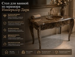 Стол для ванной из мрамора Имперадор Дарк