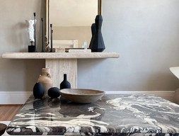 Журнальный столик черный мрамор