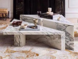 Журнальный столик из мрамора треугольник