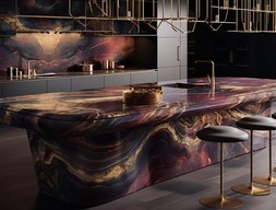 Стол из натурального гранита красный