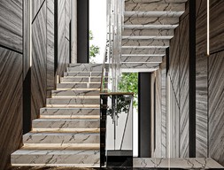 Лестница из мрамора (черно-белый)