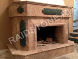 Камин из мрамора Имперадор Лайт и Верде Гватемала