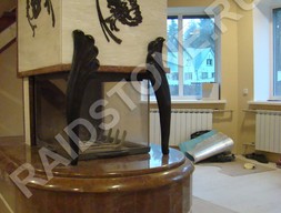 Камин из мрамора Эжн Браун и Пинк Лафкас