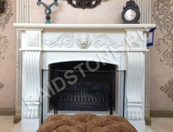 Камин из мрамора Кристал Вайт