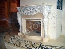 Камин из мрамора Сивек
