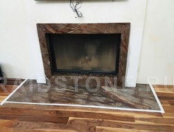 Каминный портал из мрамора Бидасар Браун