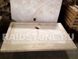 Поддон из мрамора в душевую