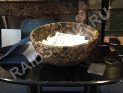 Мраморная мозаичная раковина