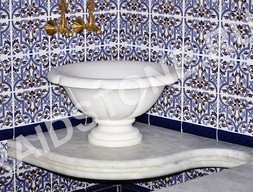Курны для хамама из цельного глыба мрамора Тасос