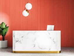 Ресепшн из мрамора Пиргон Алас