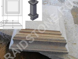Гранитная основа под тумбу на балюстраду