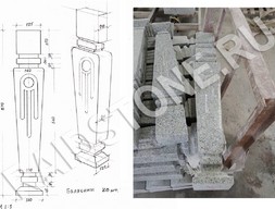 Гранитные балясины Royal White G603