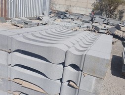 Балясины из серого камня (базальт)