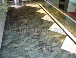 Облицовка пола мрамором Саломе, Мугла и Бидасар грин