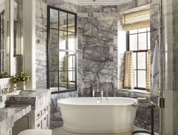 Ванная комната из мрамора Лаванда