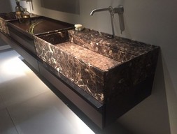 Раковина из мрамора Emperador Dark