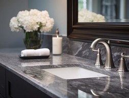 Раковина, черный мрамор