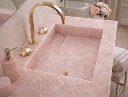 Раковина из розового кварца