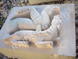 Барельеф на фасаде здания. Авторская работа