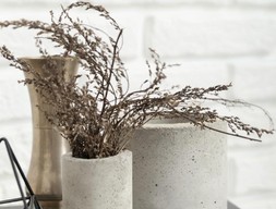 Кашпо травертин классик вайт