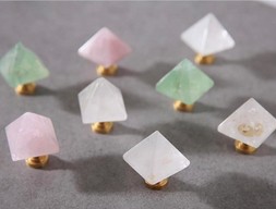 Ручки-кнобы из латуни и кварца Khl_04