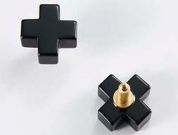 Ручки-кнобы из латуни и обсидиана Khl_07