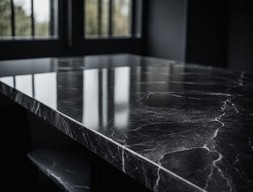 Барная стойка из черно-белого мрамора