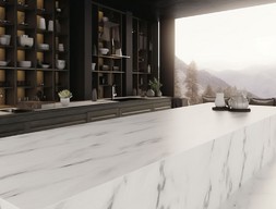 Барная стойка из мрамора Супер Вайт