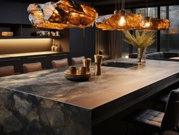 Барная стойка из натурального гранита черный