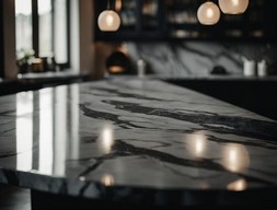 Барная стойка из натурального кварцита черный