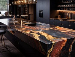 Барная стойка из натурального кварцита коричневый